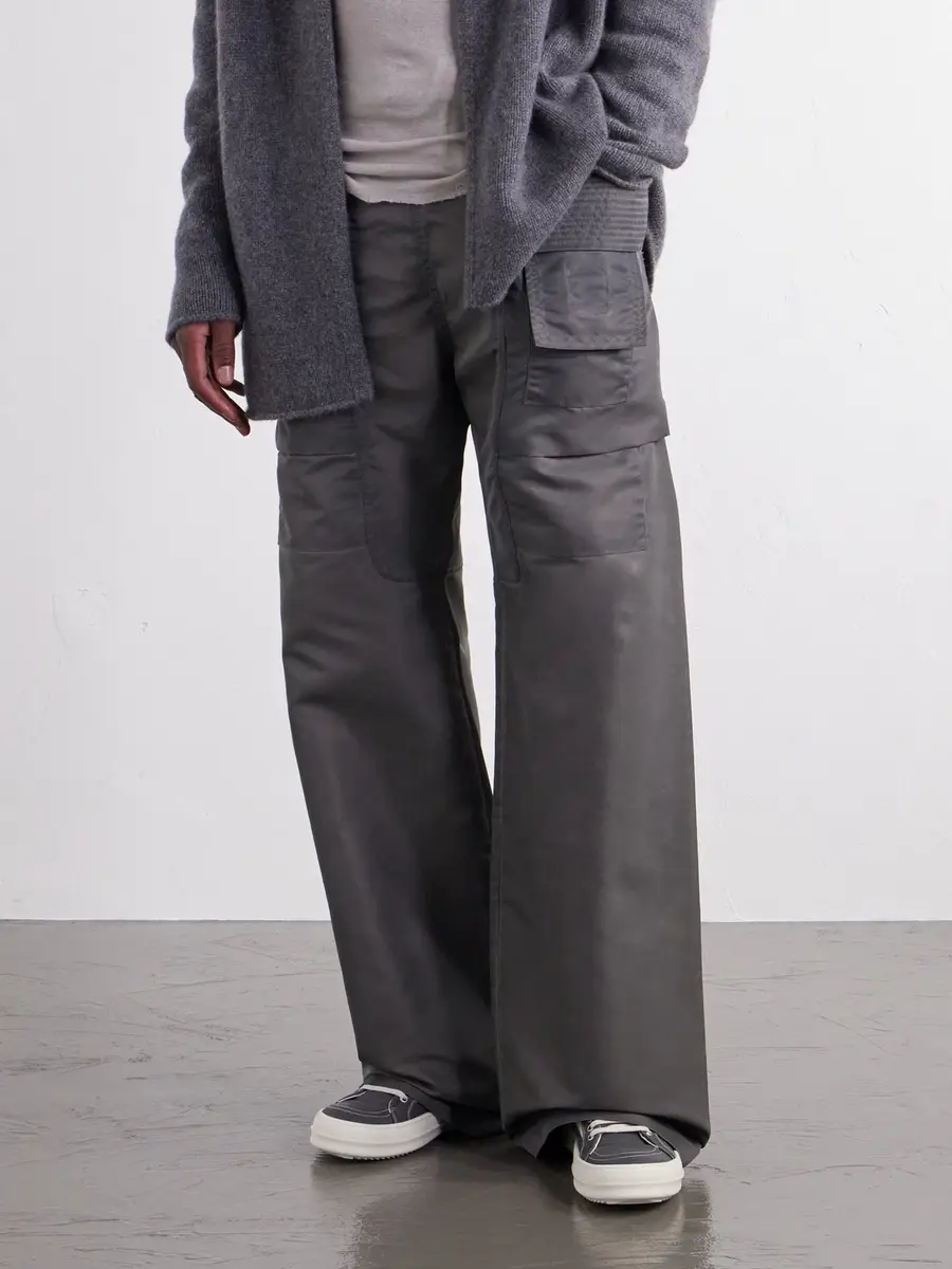DRKSHDW by Rick Owens Vintage Suede-Trimmed Denim Sneakers - Men | Thumbnail 2
