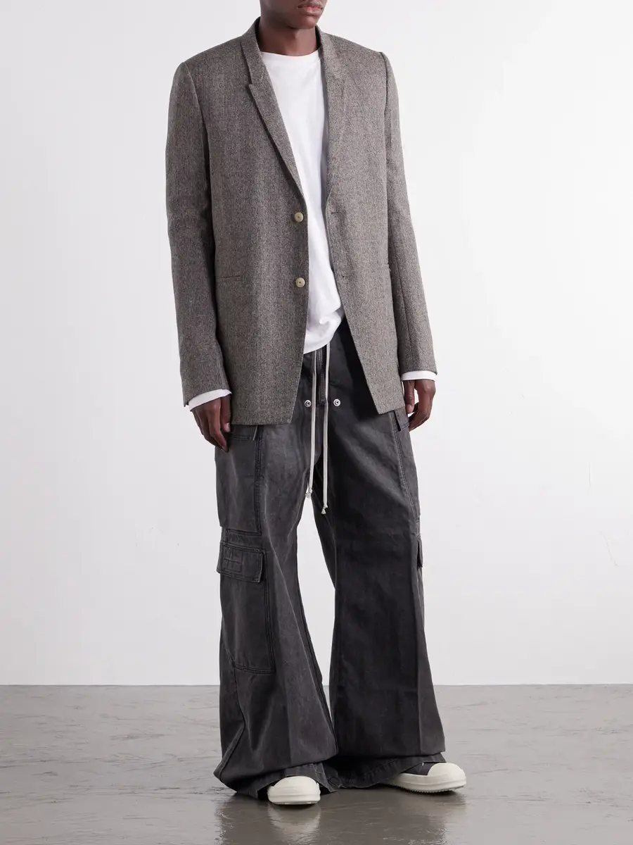 DRKSHDW by Rick Owens Jumbo Belas Wide-Leg Cotton-Canvas Cargo Trousers - Men | Thumbnail 2
