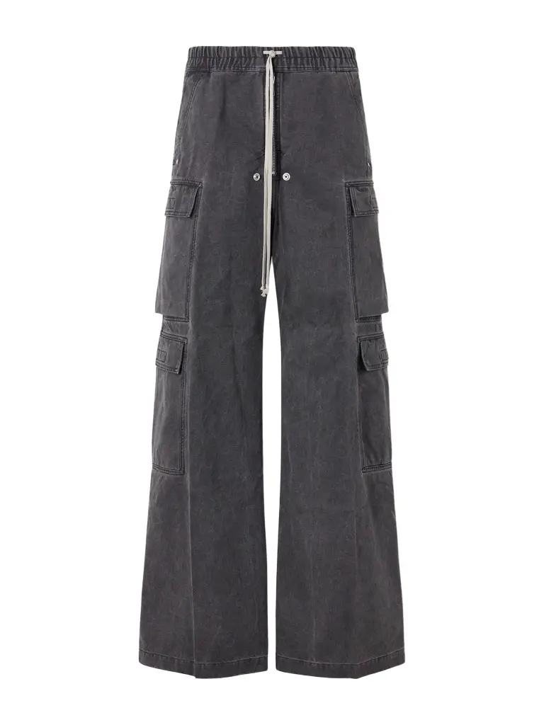 DRKSHDW by Rick Owens Jumbo Belas Wide-Leg Cotton-Canvas Cargo Trousers - Men