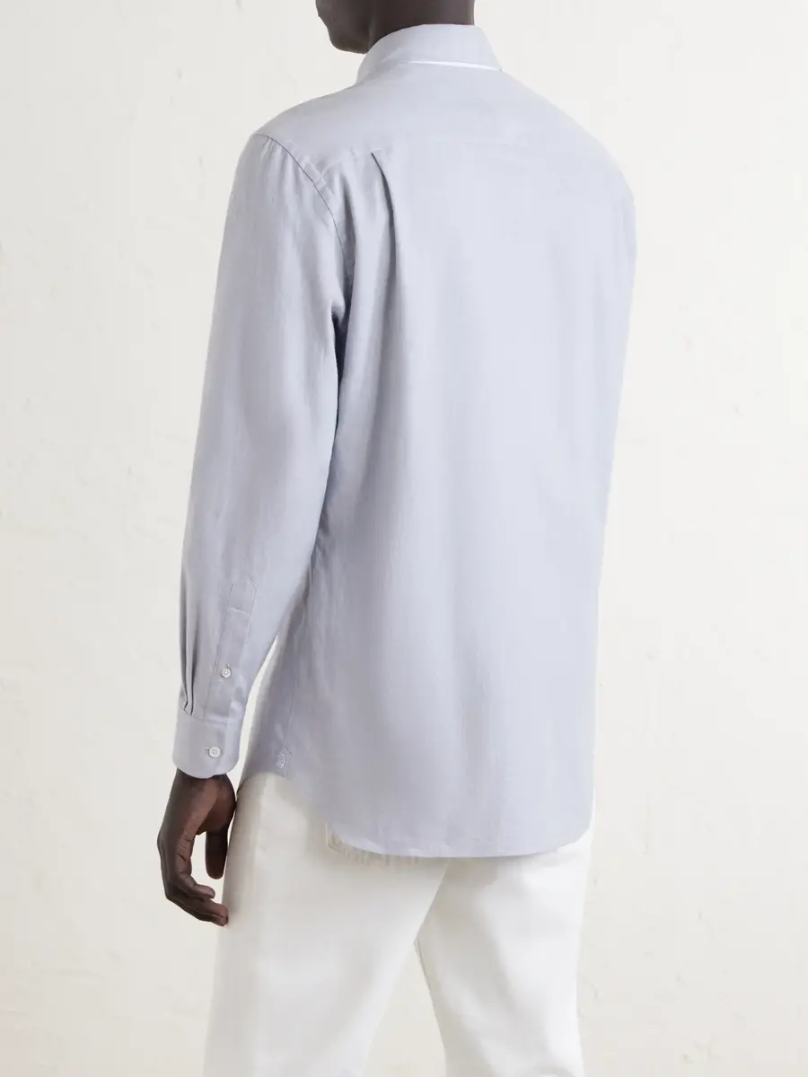 dunhill Cotton and Cashmere-Blend Shirt - Men | Thumbnail 4 dunhill Cotton and Cashmere-Blend Shirt - Men | Thumbnail 4
