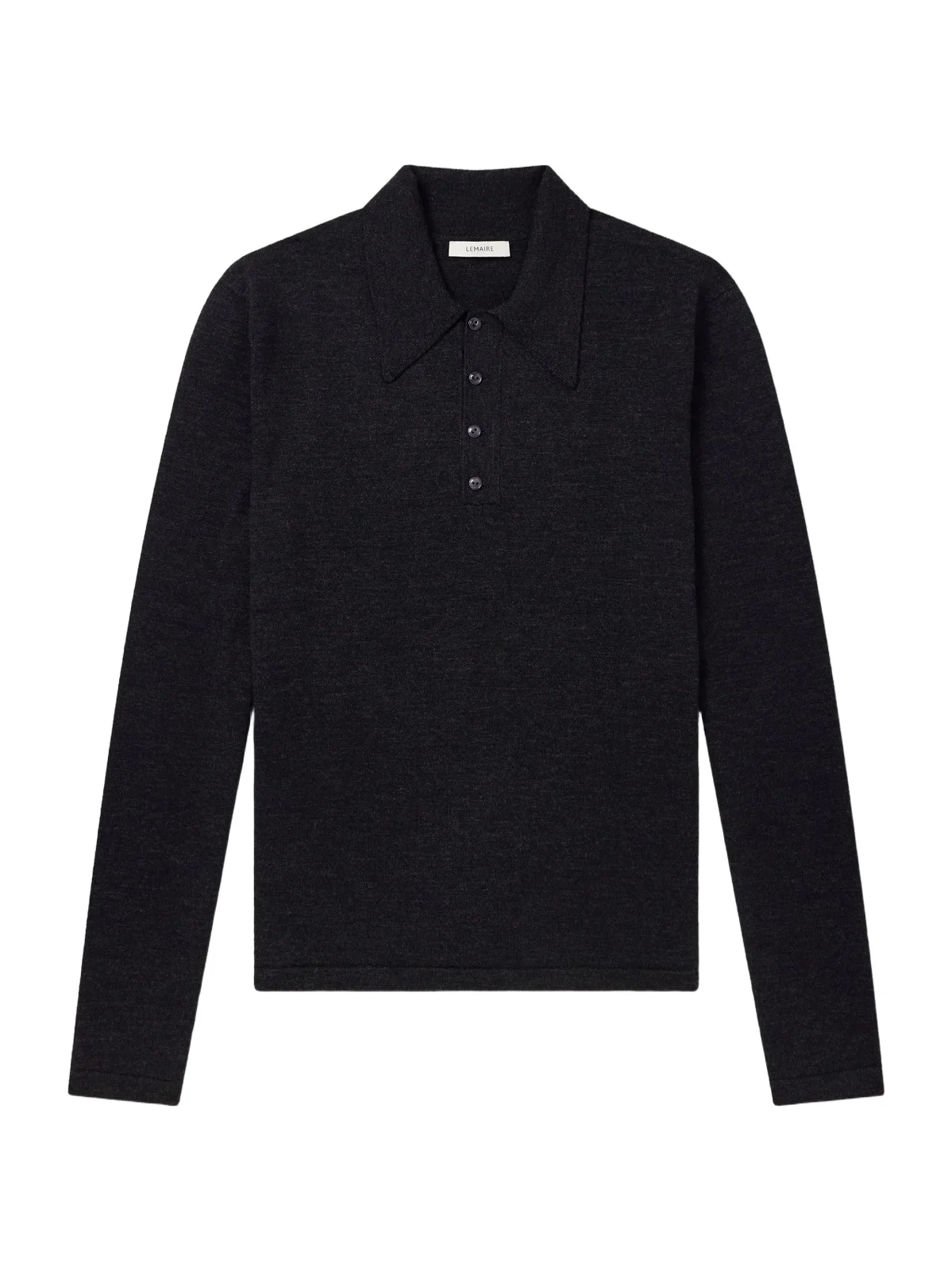 Lemaire Mouliné Wool Polo Shirt - Men