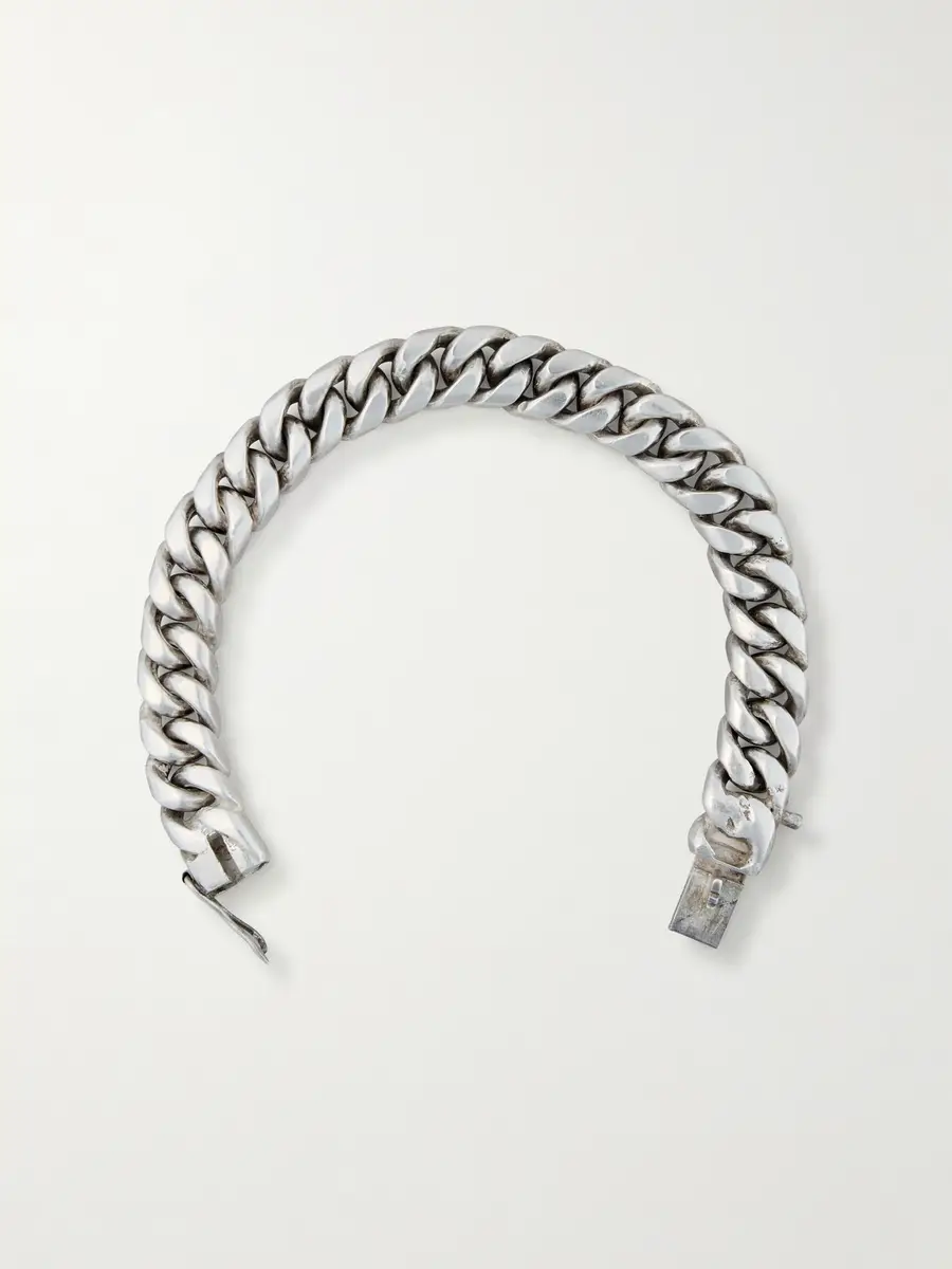 FOUNDWELL Vintage Heavy Curb 1990s Sterling Silver Bracelet - Men | Thumbnail 3