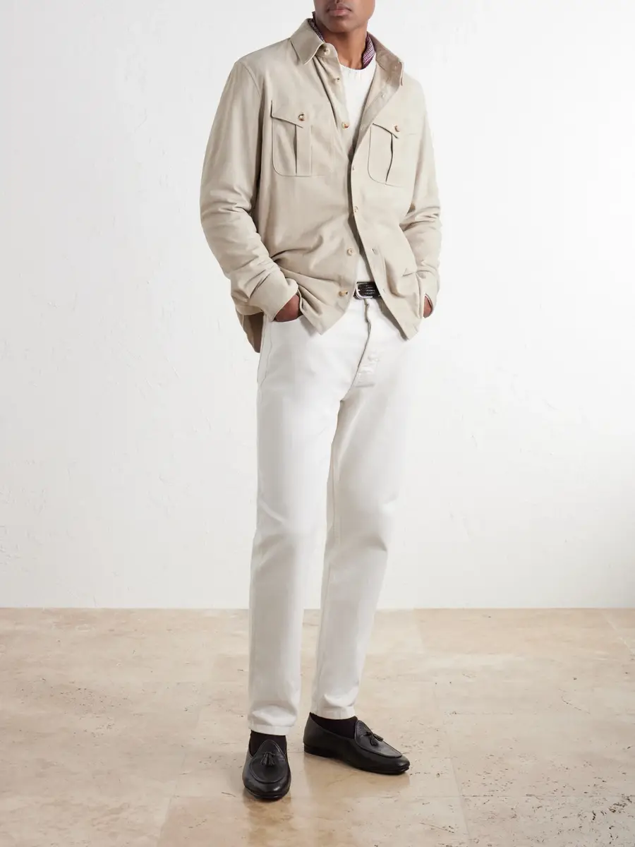Ralph Lauren Purple Label Suede Overshirt - Men | Thumbnail 2