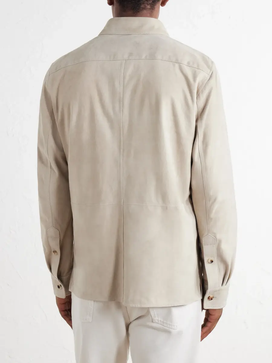 Ralph Lauren Purple Label Suede Overshirt - Men | Thumbnail 4