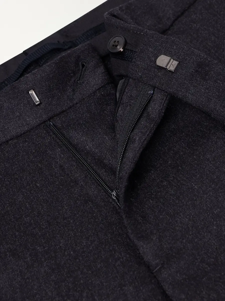 Sunspel Straight-Leg Stretch Wool-Blend Flannel Trousers - Men | Thumbnail 6 Sunspel Straight-Leg Stretch Wool-Blend Flannel Trousers - Men | Thumbnail 6