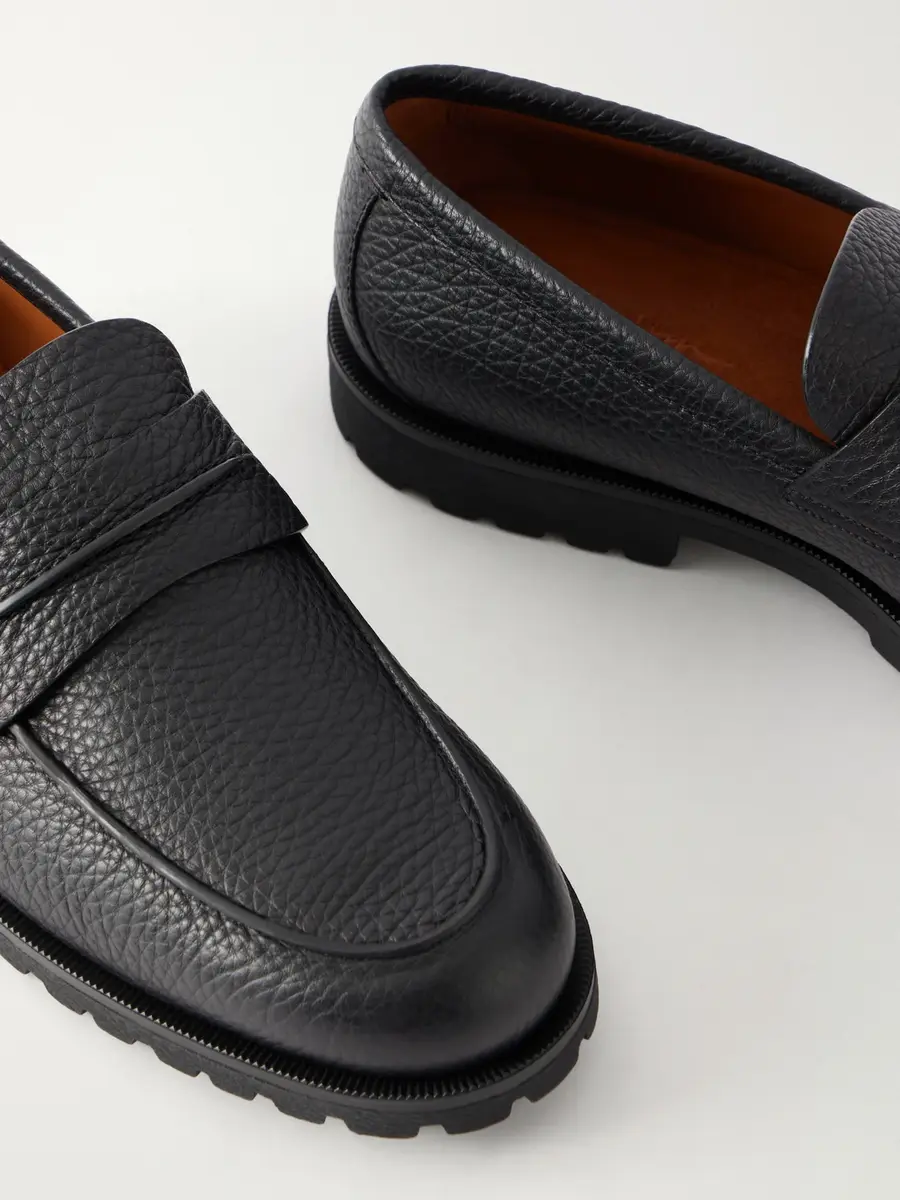 Zegna Full-Grain Leather Loafers - Men | Thumbnail 5