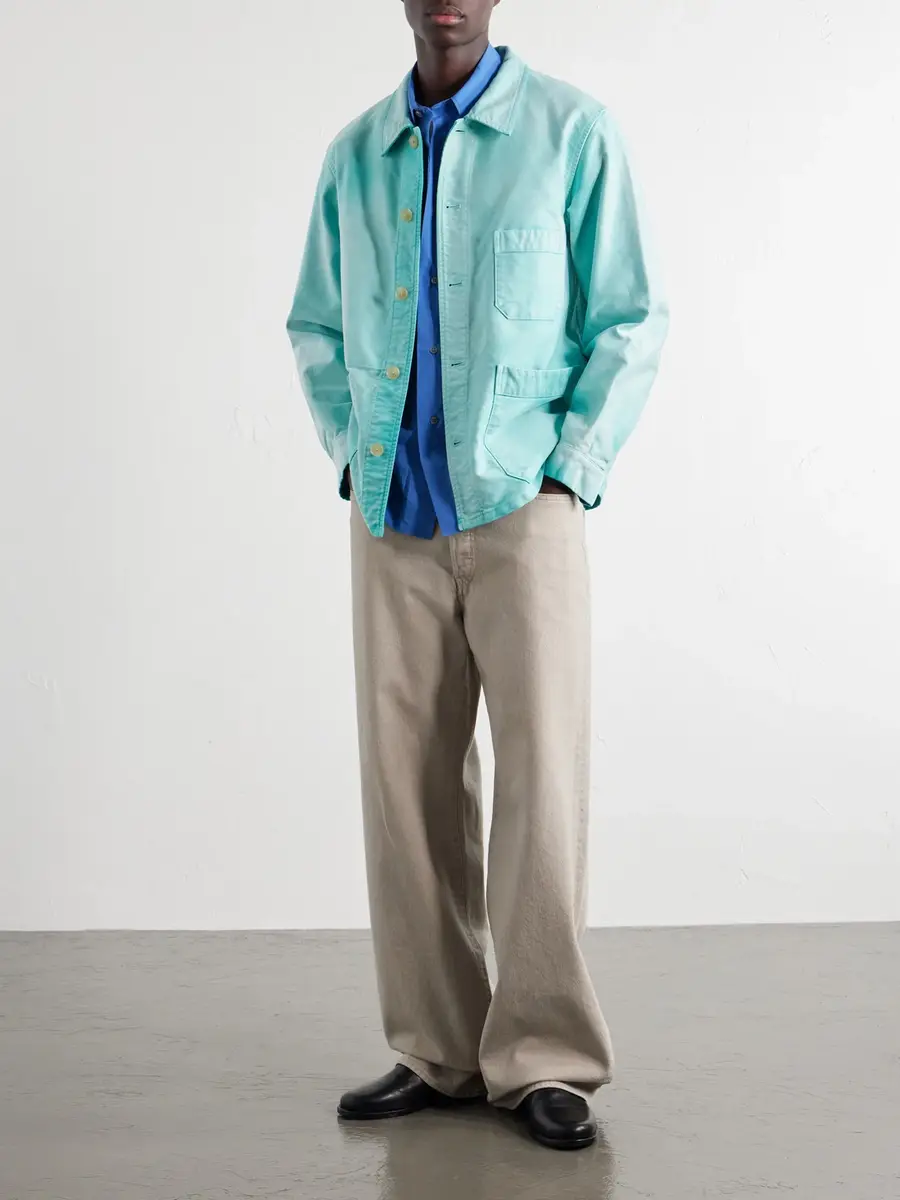Auralee Garment-Dyed Cotton-Moleskin Blouson Jacket - Men | Thumbnail 2