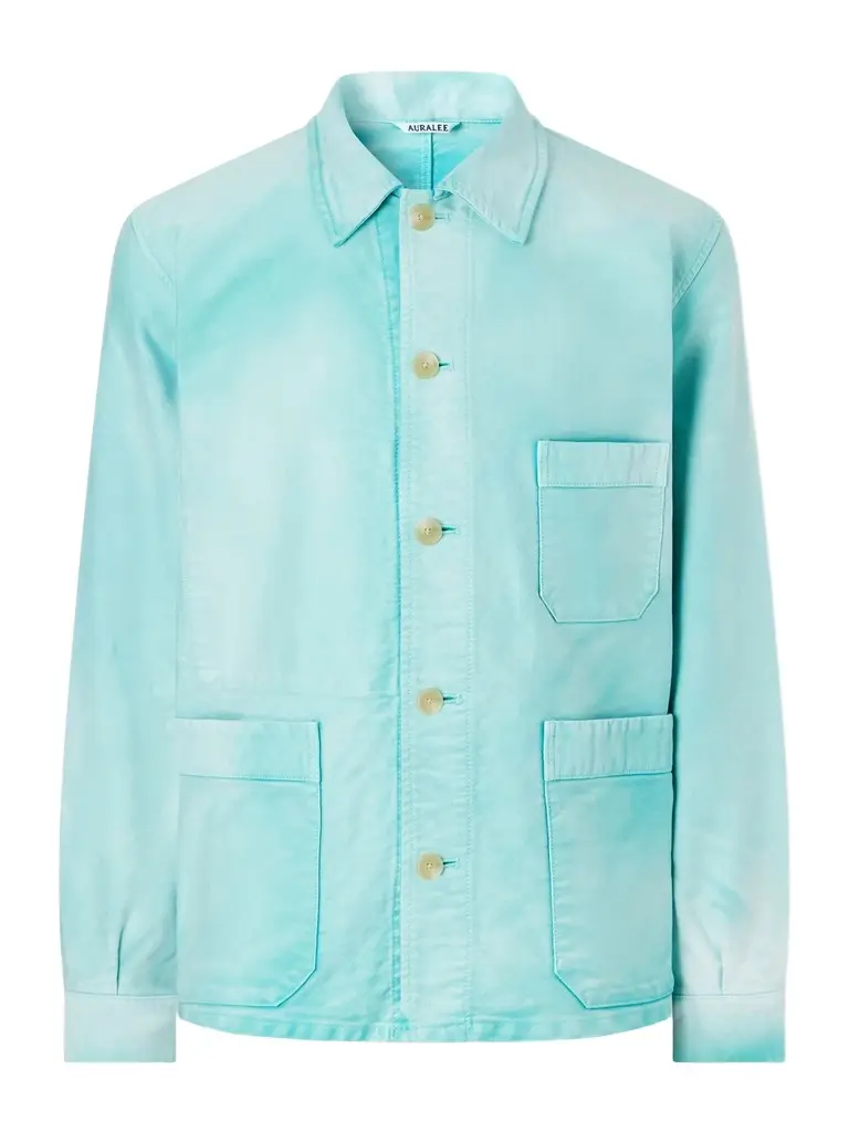 Auralee Garment-Dyed Cotton-Moleskin Blouson Jacket - Men
