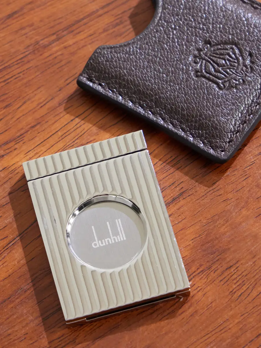 dunhill Steel and Leather Cigar Cutter Case - Men | Thumbnail 3 dunhill Steel and Leather Cigar Cutter Case - Men | Thumbnail 3