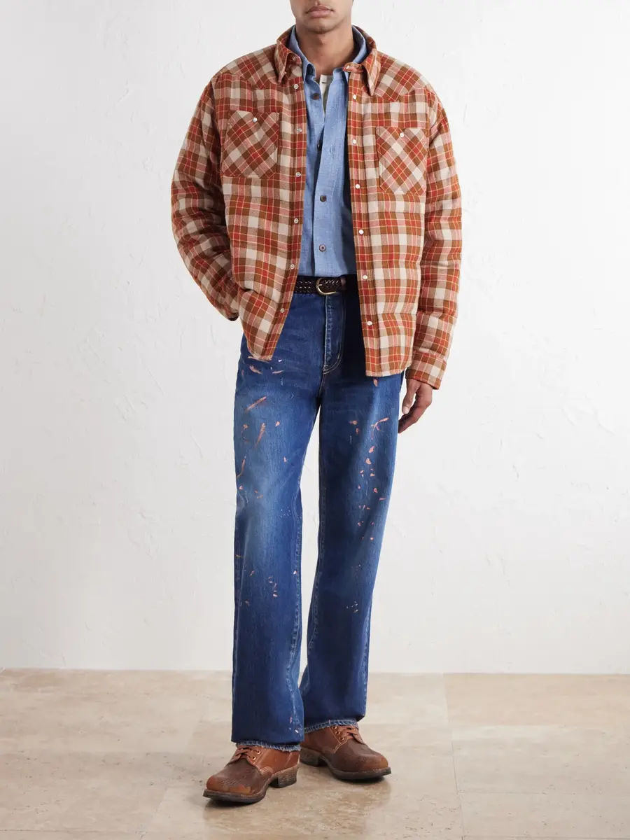 Visvim Kerchief Checked Wool and Linen-Blend Down Jacket - Men | Thumbnail 2 Visvim Kerchief Checked Wool and Linen-Blend Down Jacket - Men | Thumbnail 2