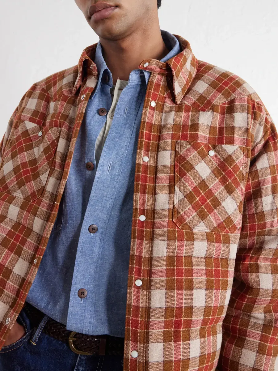 Visvim Kerchief Checked Wool and Linen-Blend Down Jacket - Men | Thumbnail 5 Visvim Kerchief Checked Wool and Linen-Blend Down Jacket - Men | Thumbnail 5