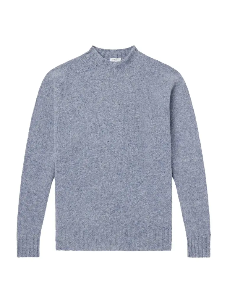 Sunspel Brushed Shetland Wool Sweater - Men