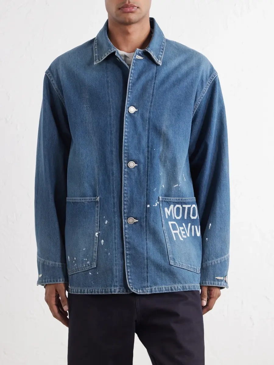Visvim Printed Distressed Denim Jacket - Men | Thumbnail 3 Visvim Printed Distressed Denim Jacket - Men | Thumbnail 3