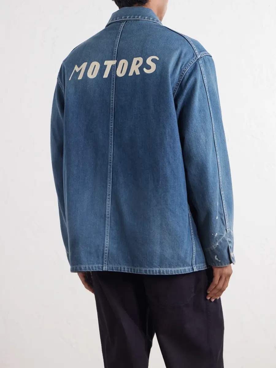 Visvim Printed Distressed Denim Jacket - Men | Thumbnail 4 Visvim Printed Distressed Denim Jacket - Men | Thumbnail 4