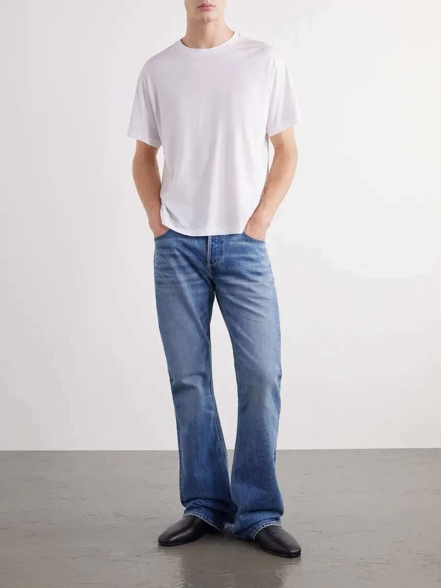 TOTEME Cotton and Cashmere-Blend Jersey T-Shirt - Men | Thumbnail 2 TOTEME Cotton and Cashmere-Blend Jersey T-Shirt - Men | Thumbnail 2