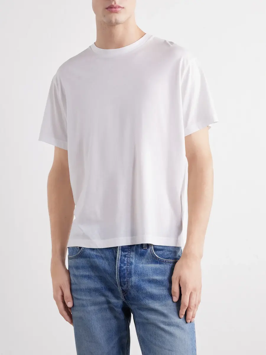 TOTEME Cotton and Cashmere-Blend Jersey T-Shirt - Men | Thumbnail 3 TOTEME Cotton and Cashmere-Blend Jersey T-Shirt - Men | Thumbnail 3
