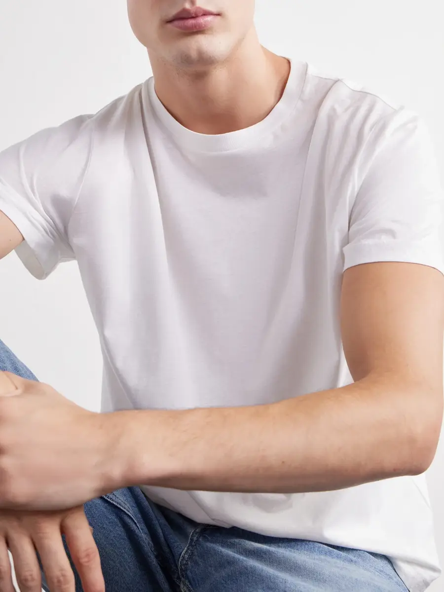 TOTEME Cotton and Cashmere-Blend Jersey T-Shirt - Men | Thumbnail 5 TOTEME Cotton and Cashmere-Blend Jersey T-Shirt - Men | Thumbnail 5
