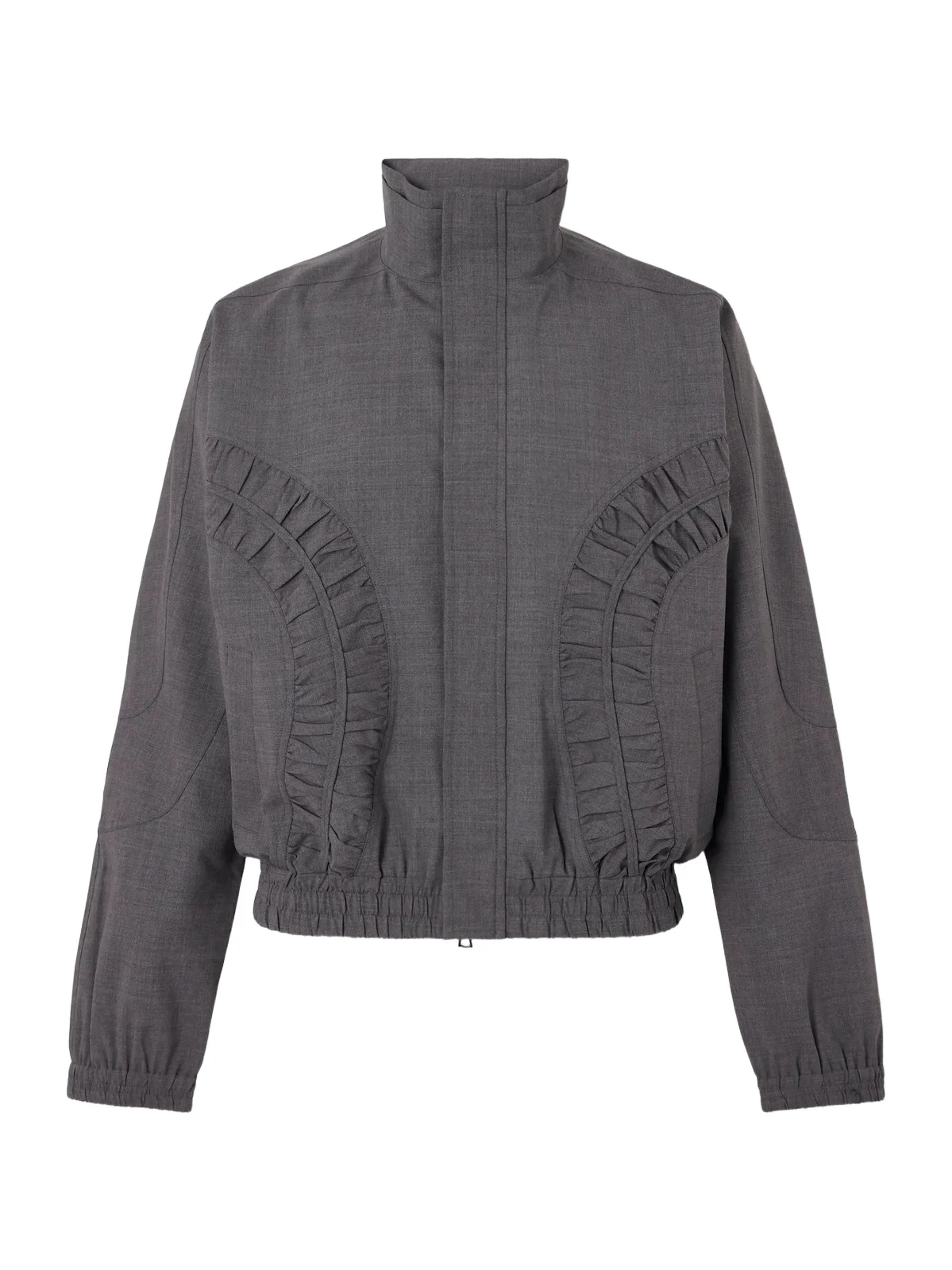 SAGE NATION Fossil Ruched Panelled Twill Blouson Jacket - Men