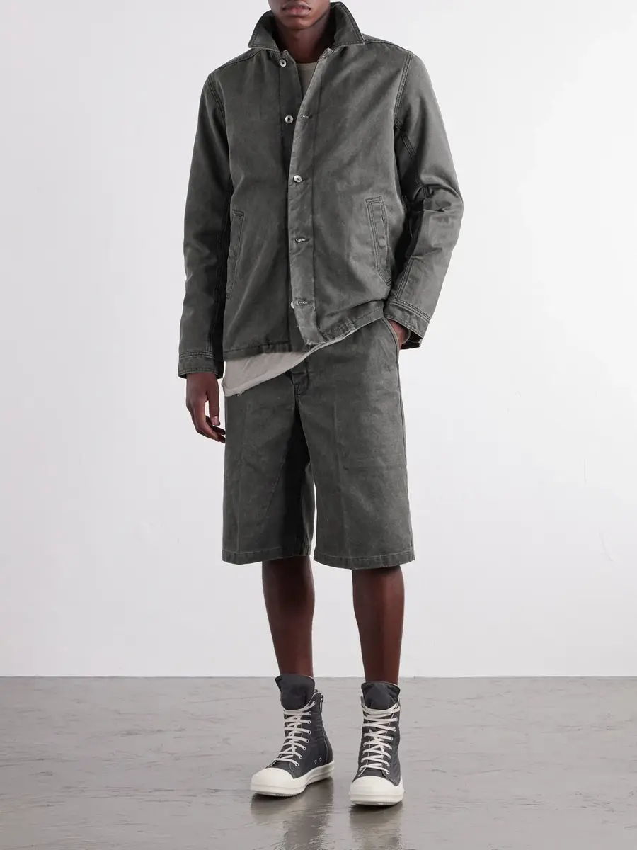 DRKSHDW by Rick Owens Brad Cotton-Canvas Overshirt - Men | Thumbnail 2 DRKSHDW by Rick Owens Brad Cotton-Canvas Overshirt - Men | Thumbnail 2