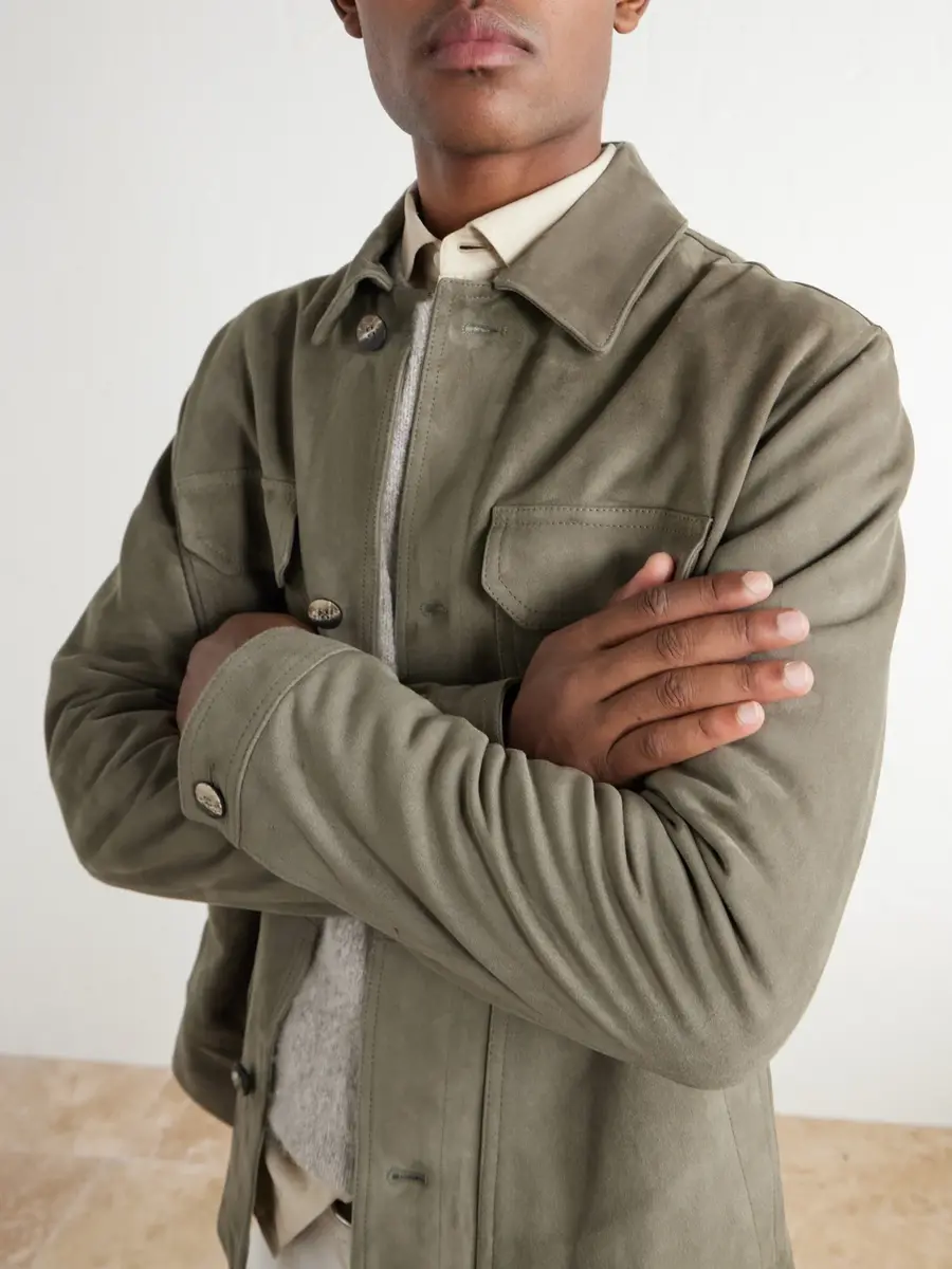 Frescobol Carioca Ravi Suede Jacket - Men | Thumbnail 5
