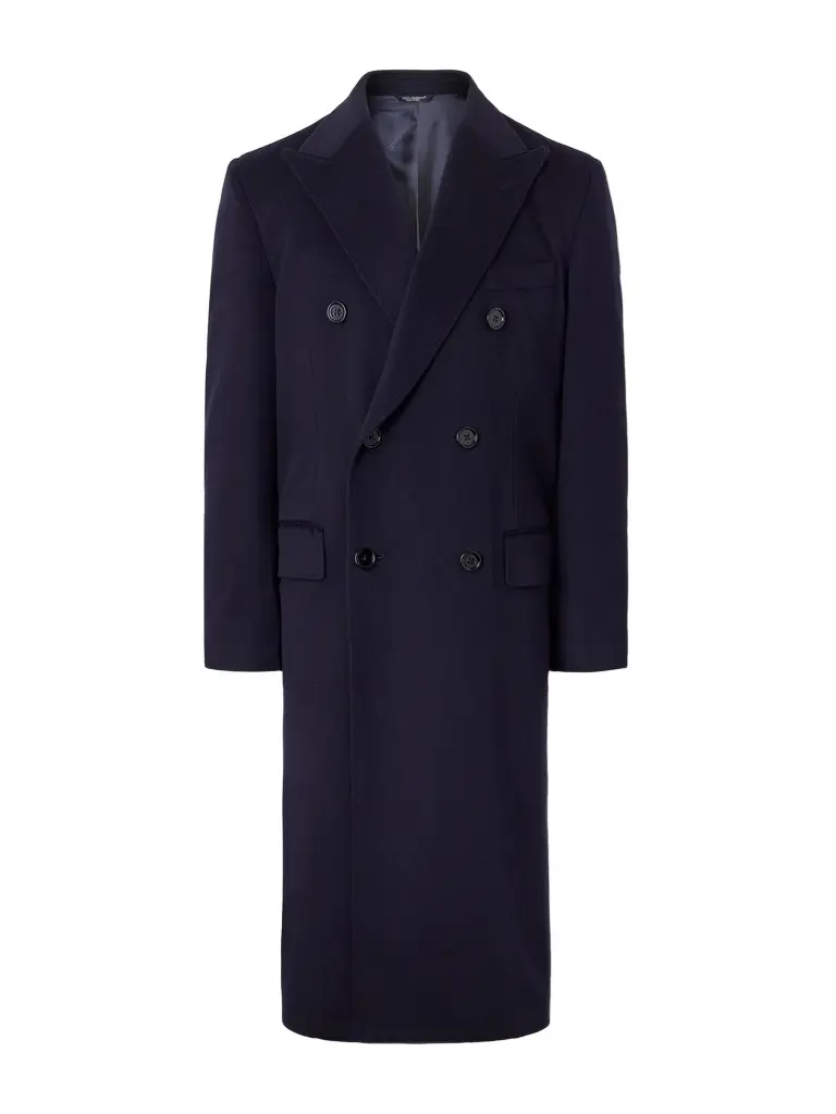 Dolce & Gabbana Double-Breasted Virgin Wool Coat - Men