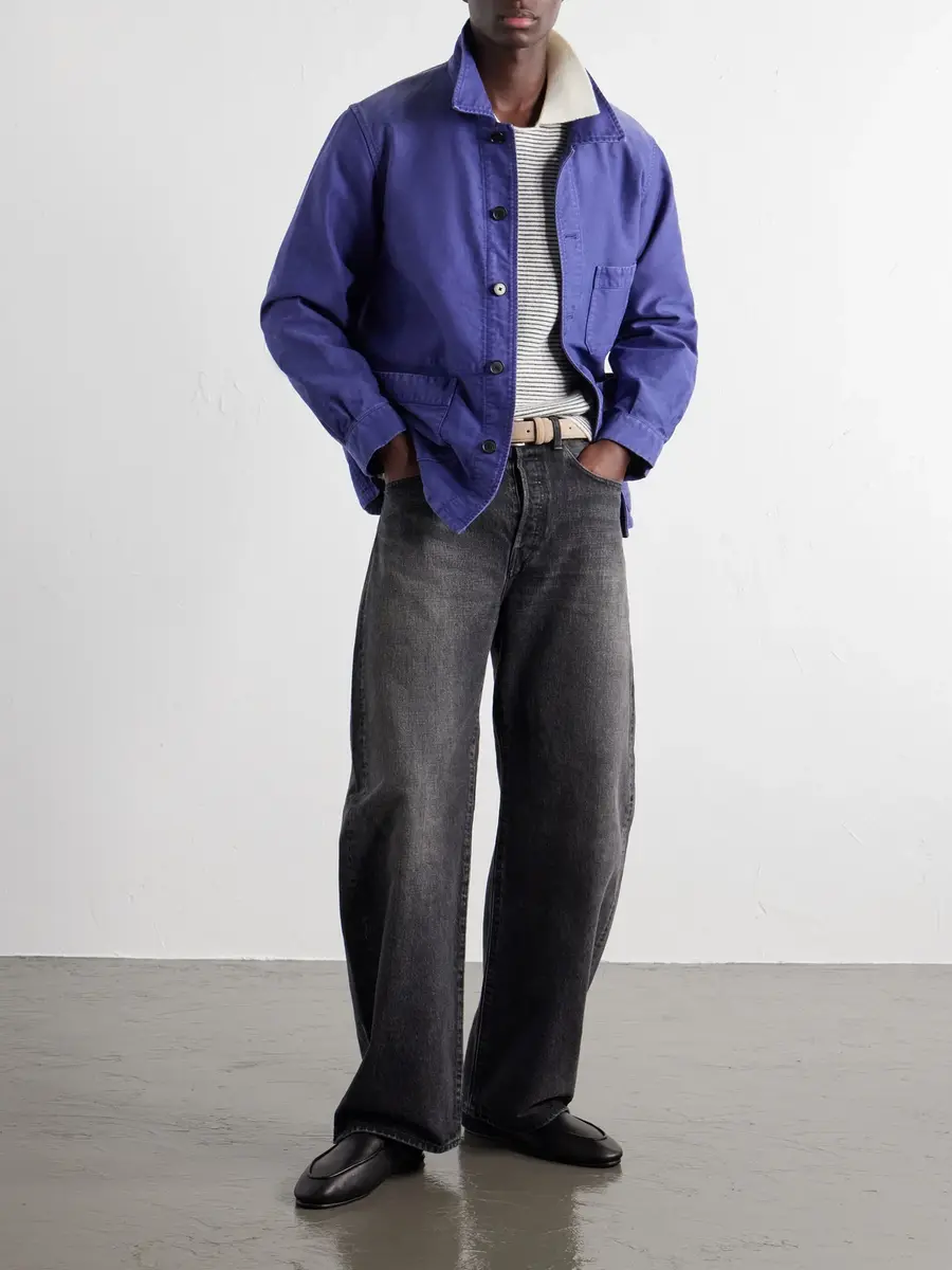 Auralee Garment-Dyed Cotton-Moleskin Blouson Jacket - Men | Thumbnail 2