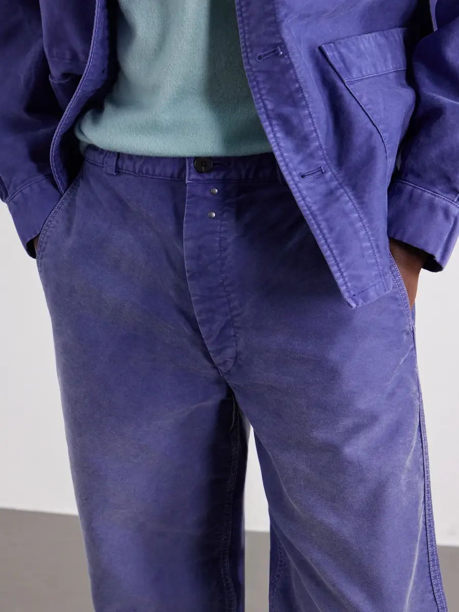 Auralee Straight-Leg Garment-Dyed Cotton-Moleskin Trousers - Men | Thumbnail 5 Auralee Straight-Leg Garment-Dyed Cotton-Moleskin Trousers - Men | Thumbnail 5