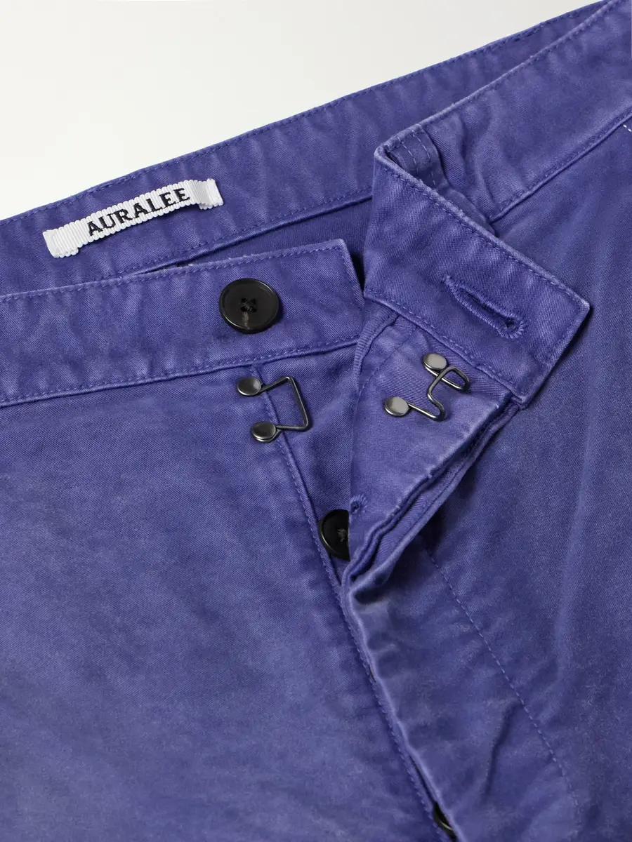 Auralee Straight-Leg Garment-Dyed Cotton-Moleskin Trousers - Men | Thumbnail 6 Auralee Straight-Leg Garment-Dyed Cotton-Moleskin Trousers - Men | Thumbnail 6