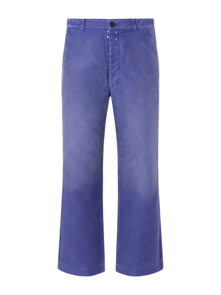 Auralee Straight-Leg Garment-Dyed Cotton-Moleskin Trousers - Men