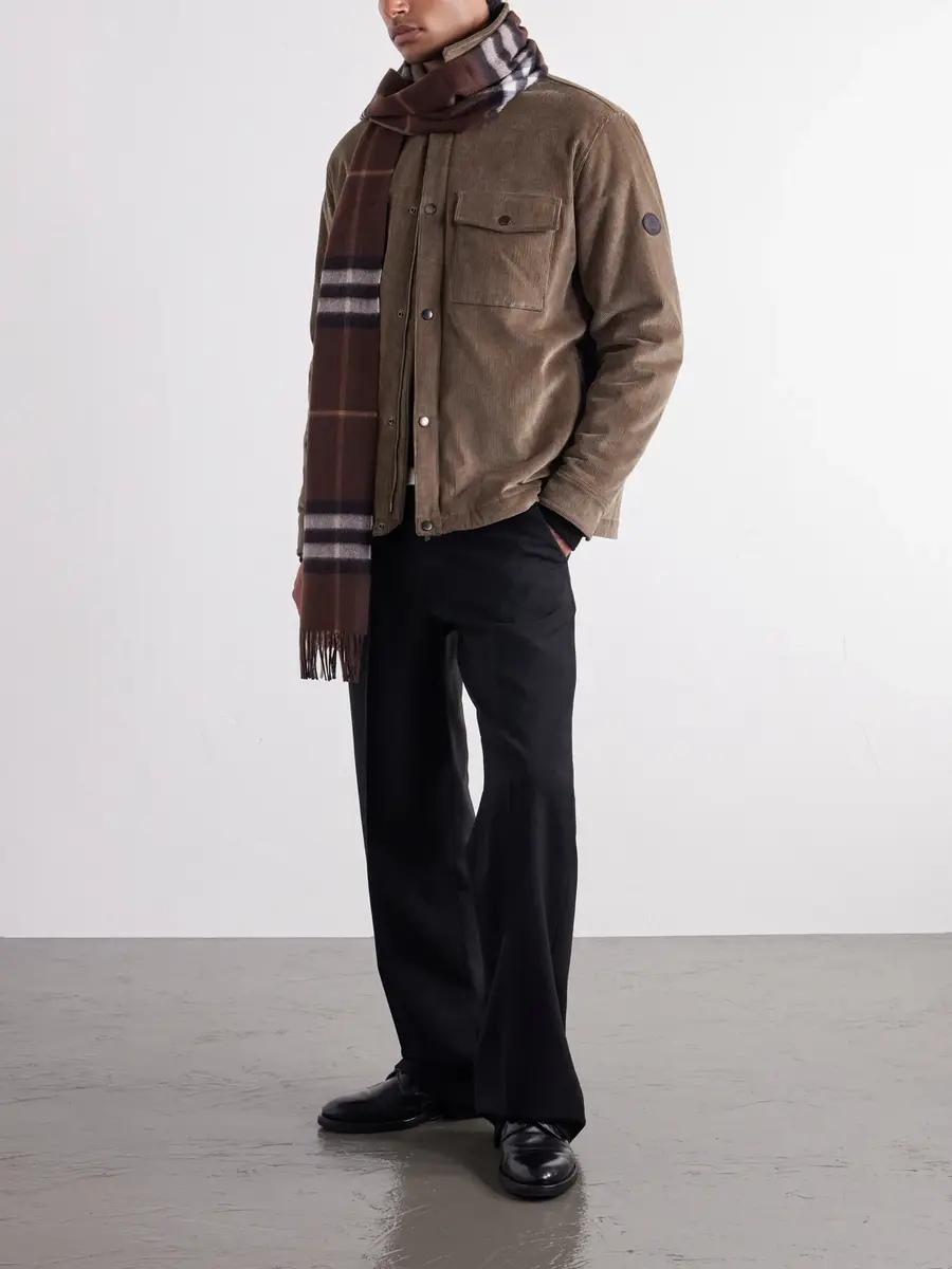 Burberry Logo-Appliquéd Padded Cotton-Corduroy Overshirt - Men | Thumbnail 2 Burberry Logo-Appliquéd Padded Cotton-Corduroy Overshirt - Men | Thumbnail 2