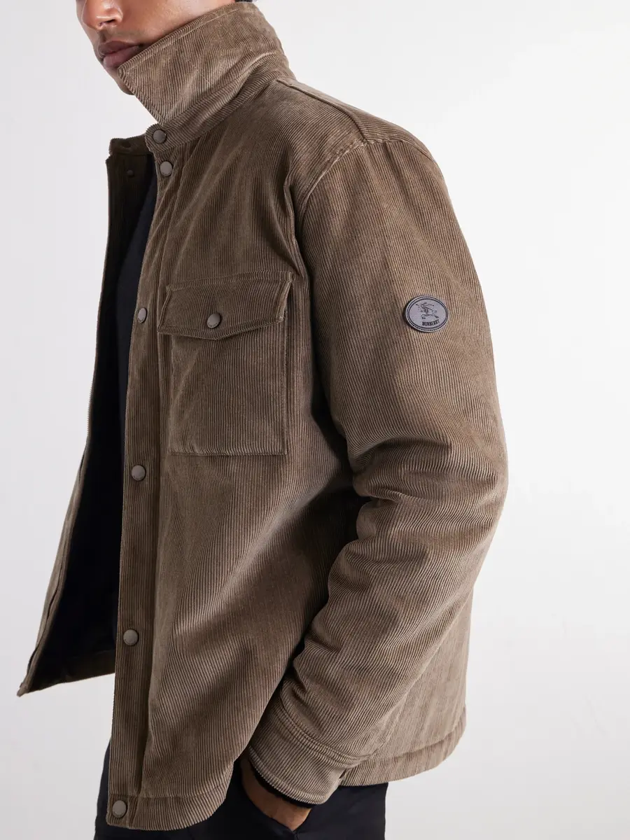 Burberry Logo-Appliquéd Padded Cotton-Corduroy Overshirt - Men | Thumbnail 5 Burberry Logo-Appliquéd Padded Cotton-Corduroy Overshirt - Men | Thumbnail 5