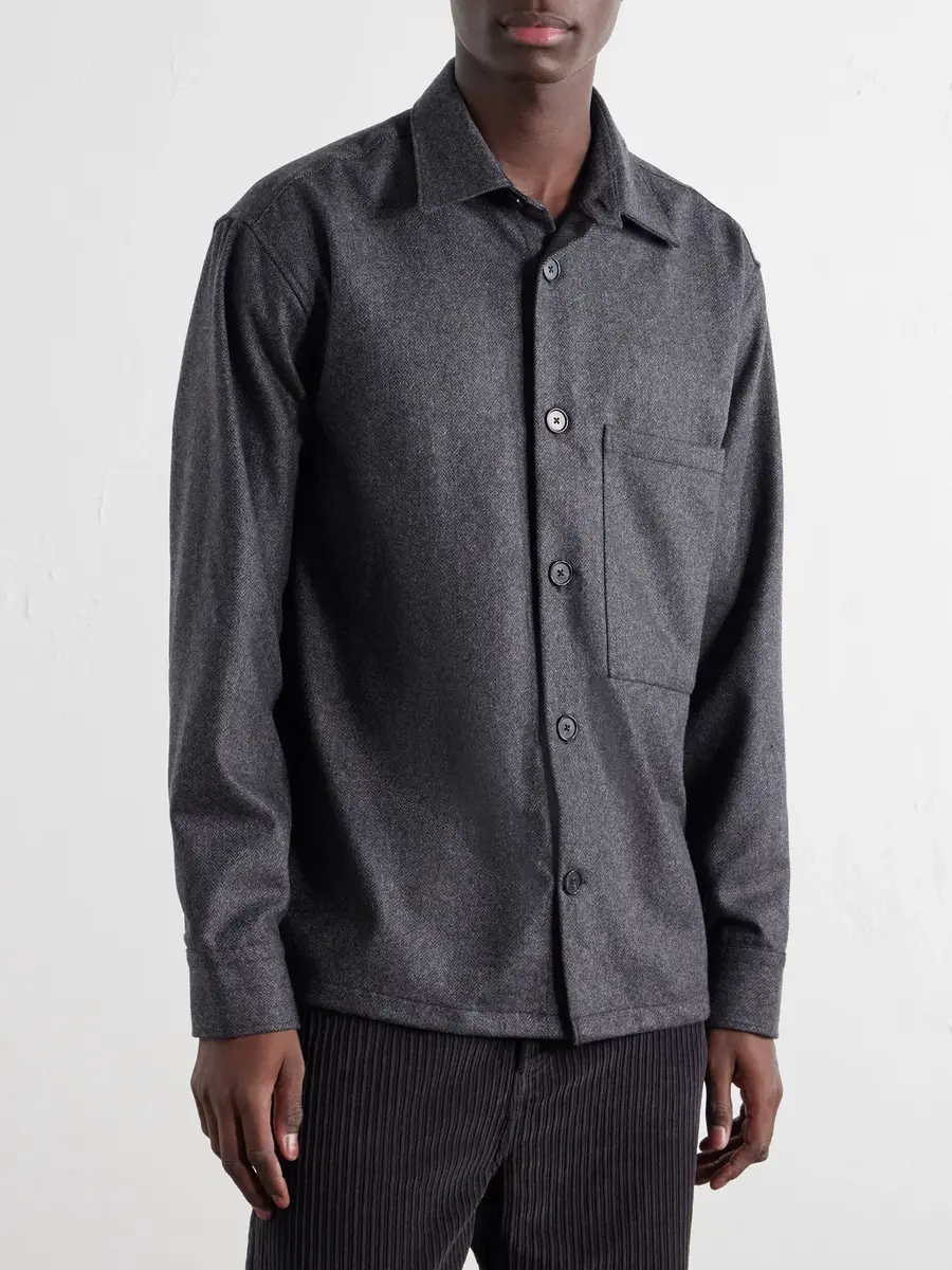 NN07 Freddy Herringbone Wool-Blend Shirt - Men | Thumbnail 3 NN07 Freddy Herringbone Wool-Blend Shirt - Men | Thumbnail 3