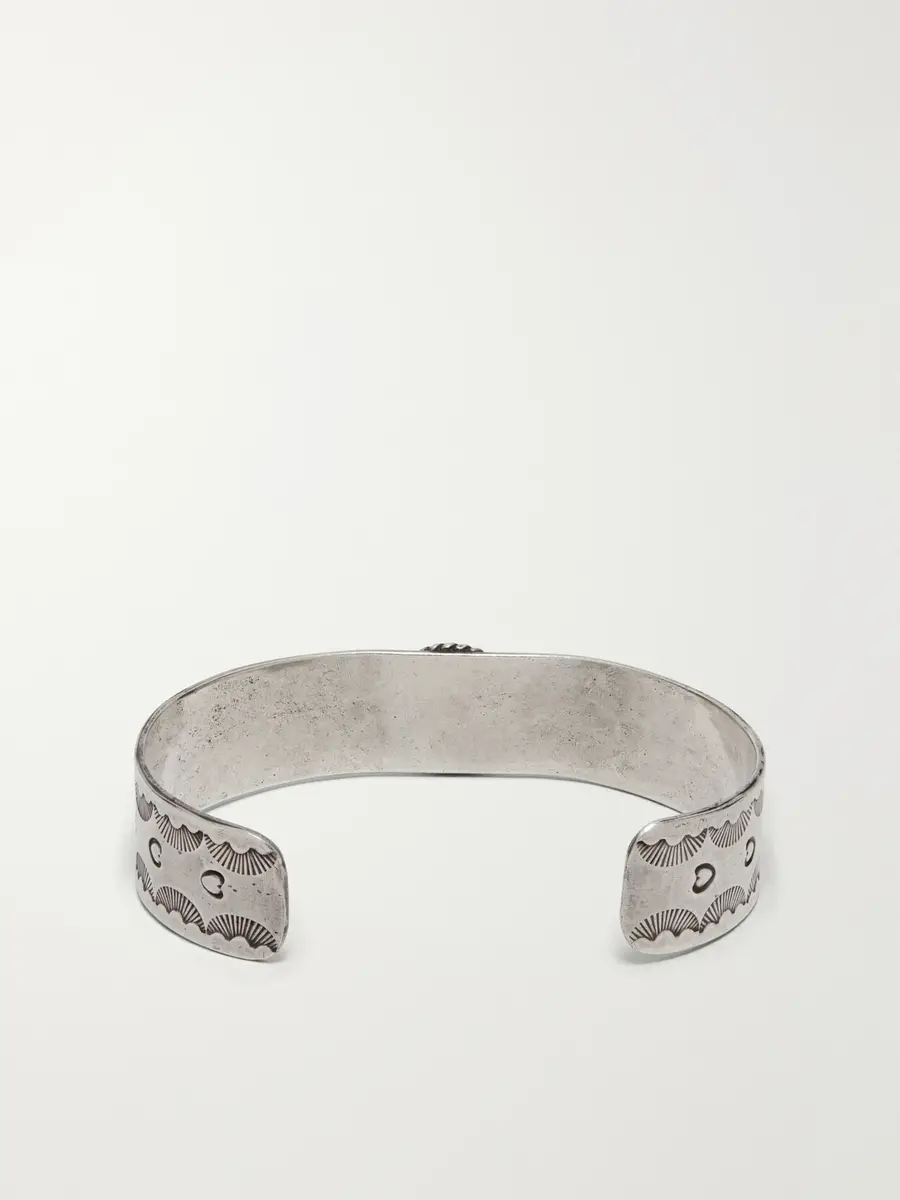 FOUNDWELL Vintage 1970s Sterling Silver Turquoise Bracelet - Men | Thumbnail 2 FOUNDWELL Vintage 1970s Sterling Silver Turquoise Bracelet - Men | Thumbnail 2