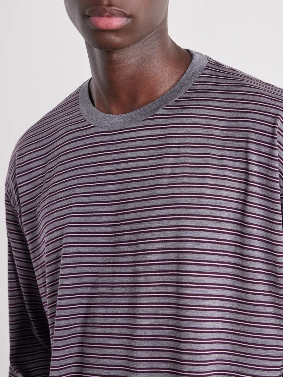 Auralee Striped Wool-Jersey T-Shirt - Men | Thumbnail 5