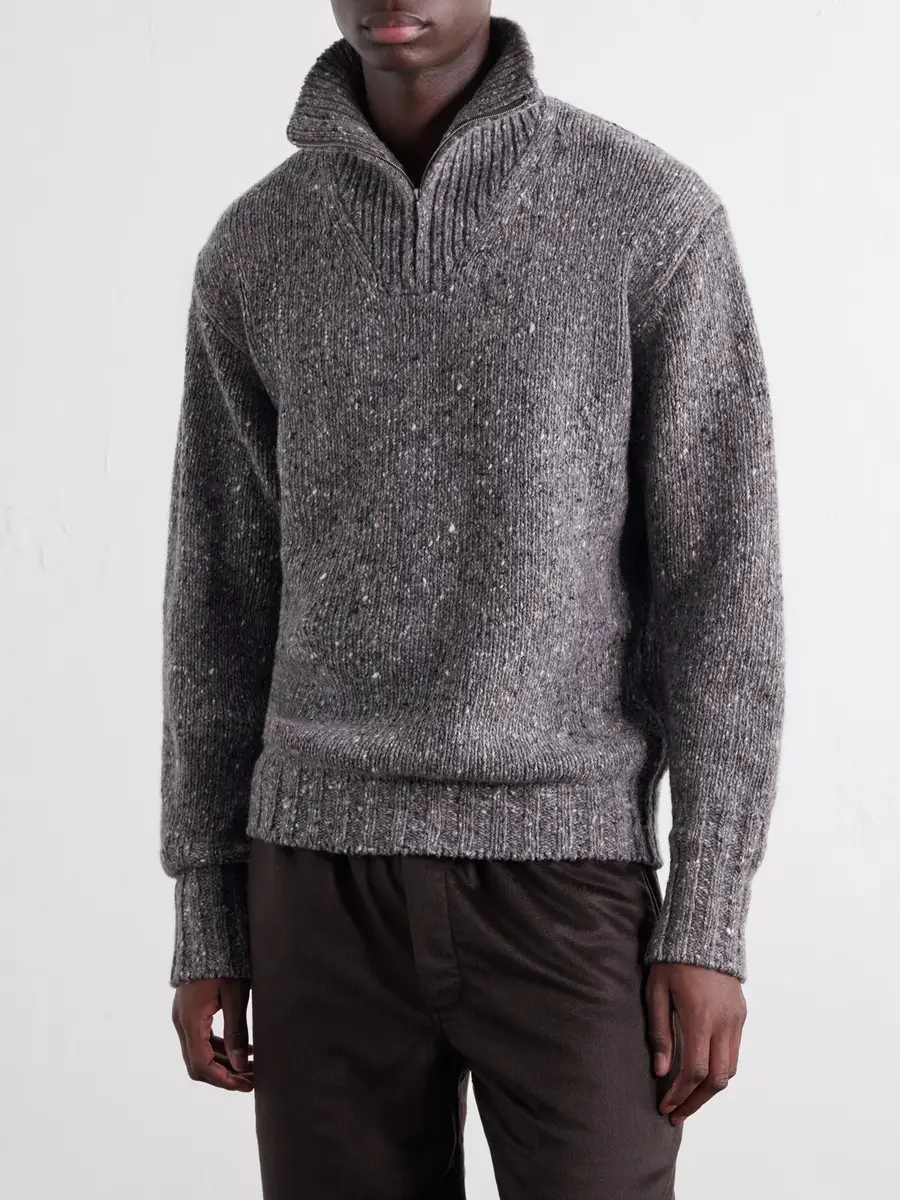 Auralee Wool Half-Zip Sweater - Men | Thumbnail 3