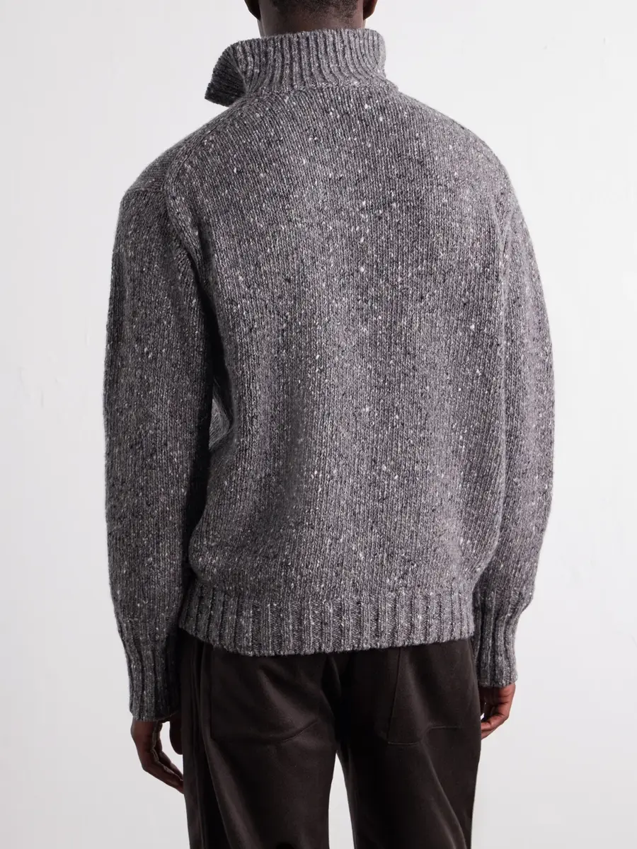Auralee Wool Half-Zip Sweater - Men | Thumbnail 4