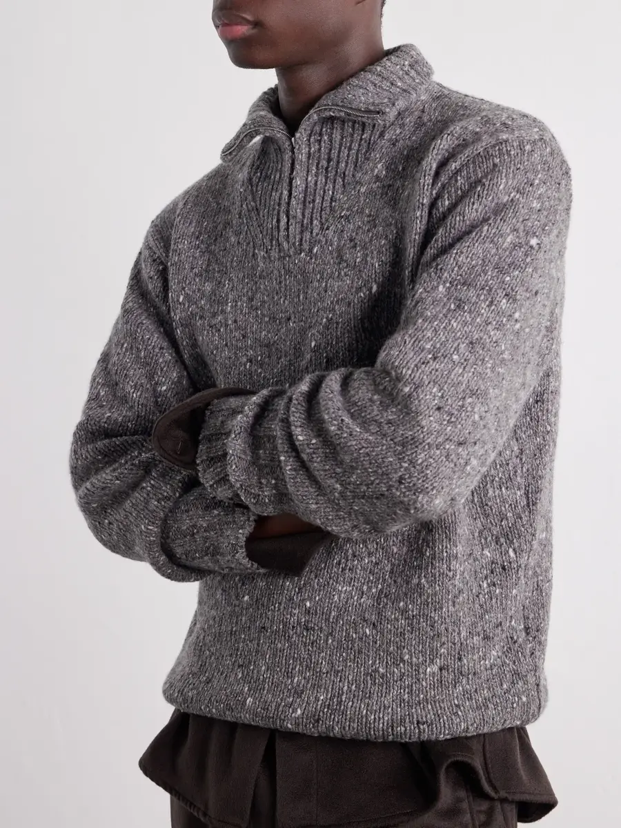 Auralee Wool Half-Zip Sweater - Men | Thumbnail 5