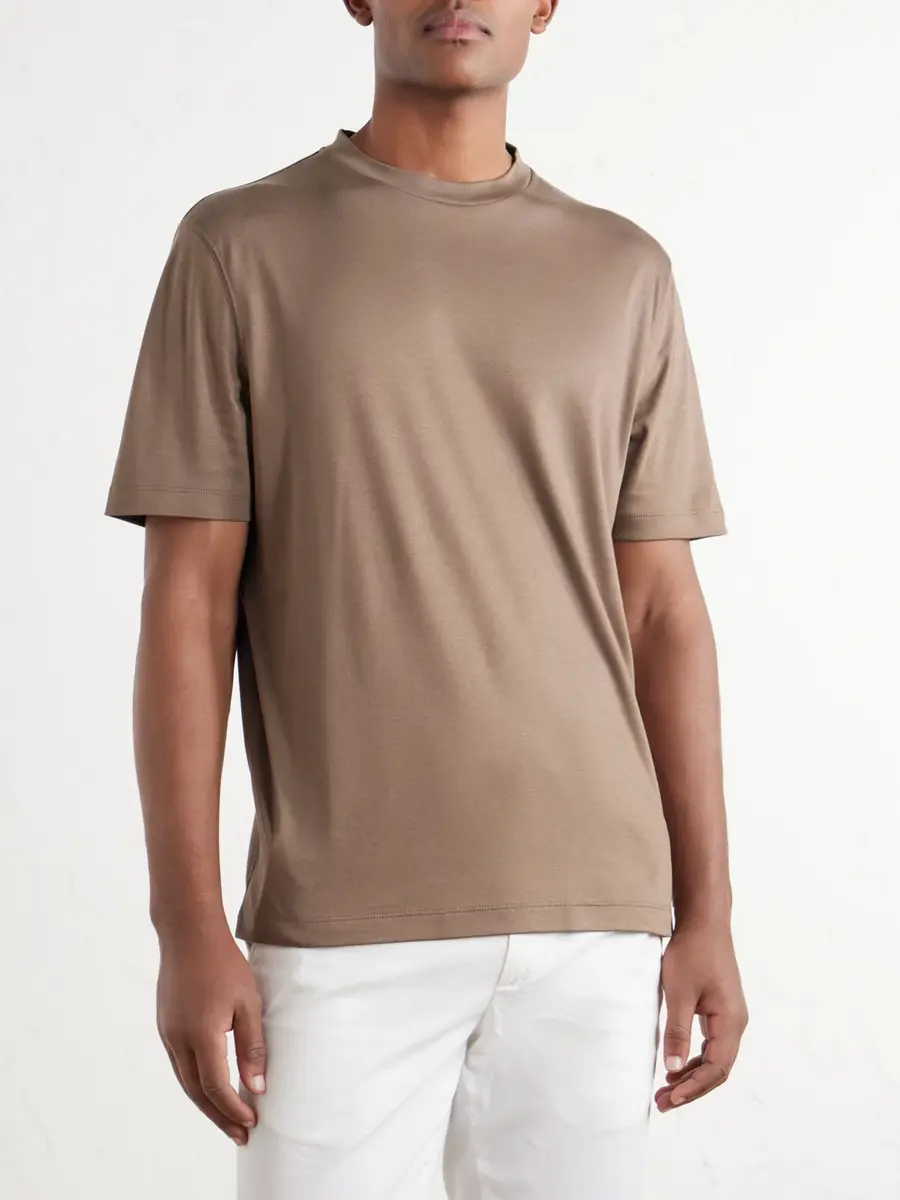 Canali Cotton-Jersey T-Shirt - Men | Thumbnail 3