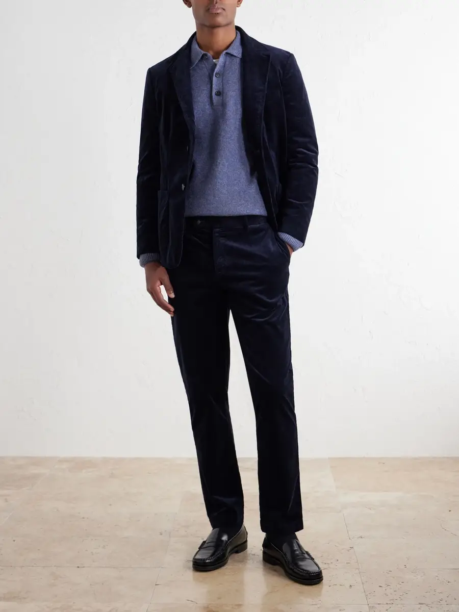 Sunspel Straight-Leg Cotton-Corduroy Suit Trousers - Men | Thumbnail 2