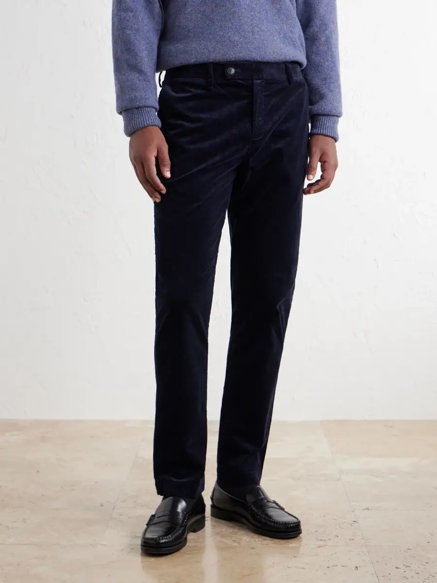 Sunspel Straight-Leg Cotton-Corduroy Suit Trousers - Men | Thumbnail 3