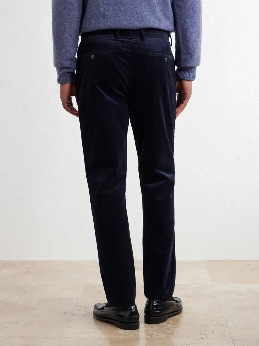 Sunspel Straight-Leg Cotton-Corduroy Suit Trousers - Men | Thumbnail 4