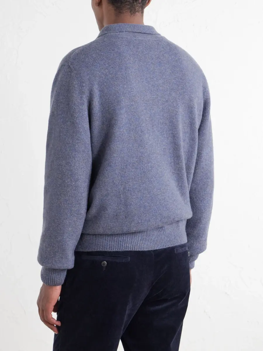 Sunspel Wool Polo Shirt - Men | Thumbnail 4 Sunspel Wool Polo Shirt - Men | Thumbnail 4
