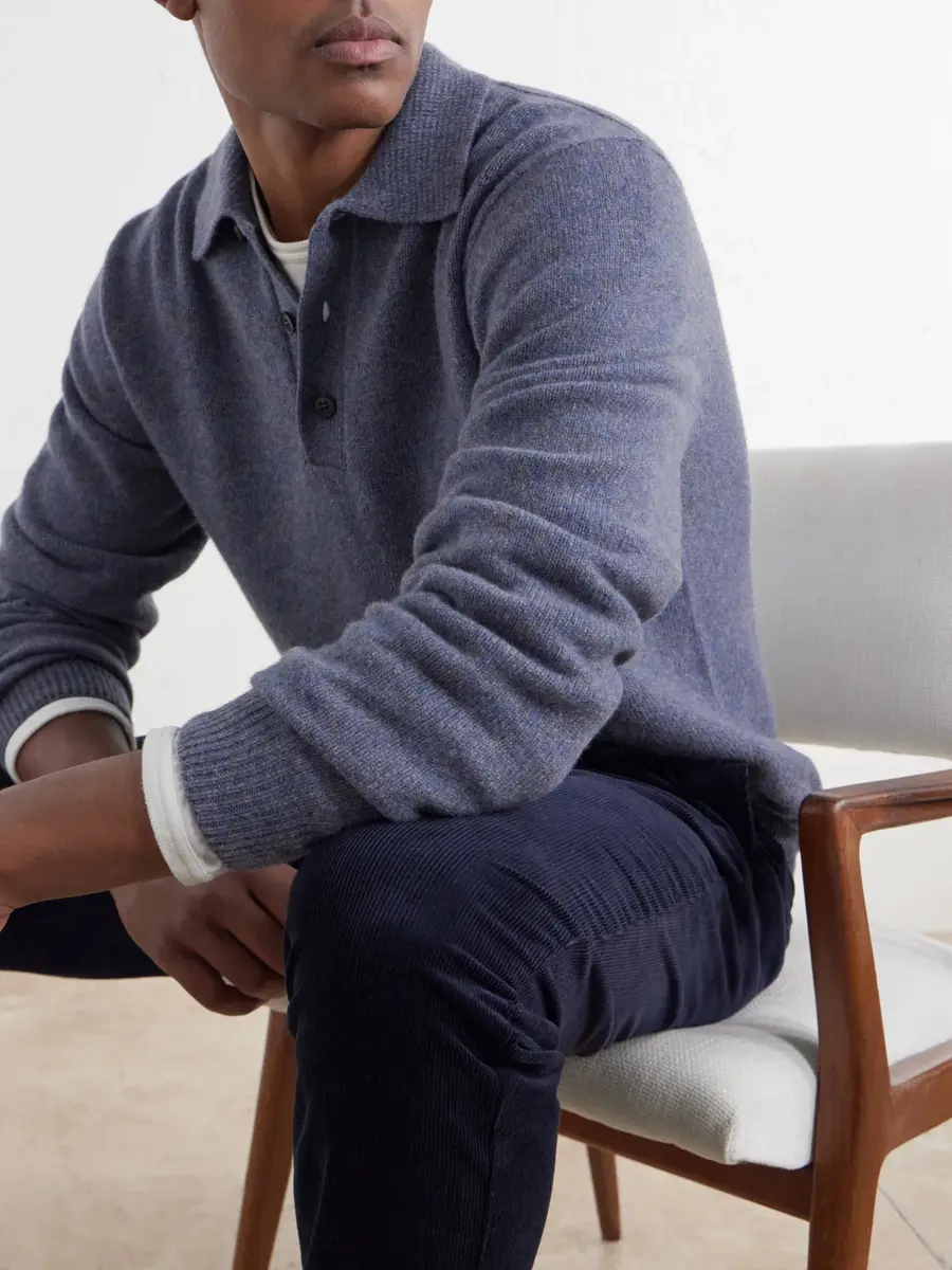 Sunspel Wool Polo Shirt - Men | Thumbnail 5 Sunspel Wool Polo Shirt - Men | Thumbnail 5
