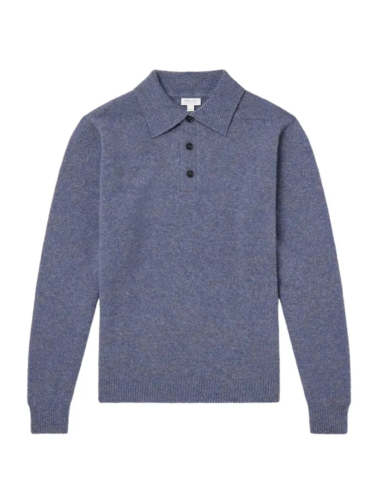 Sunspel Wool Polo Shirt - Men