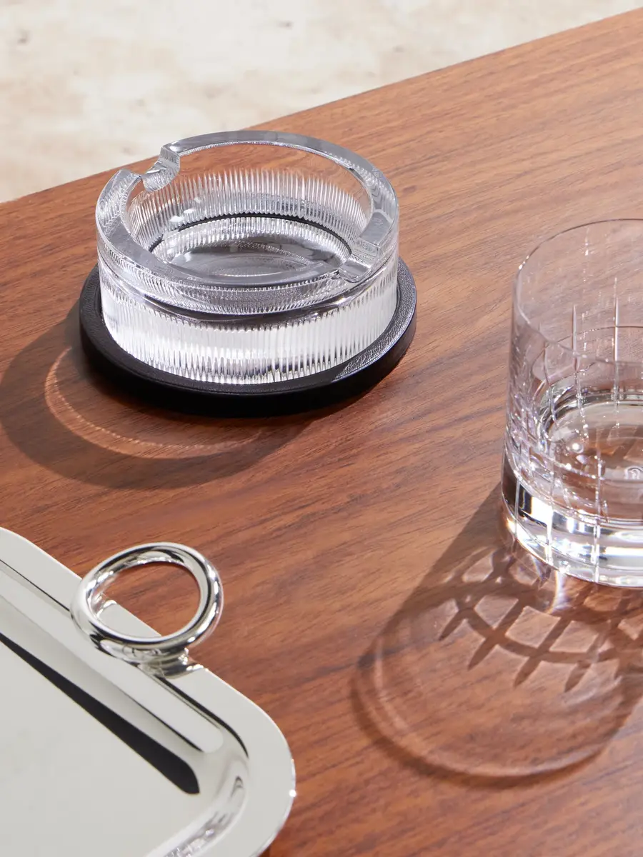 dunhill Leather and Crystal Ashtray - Men | Thumbnail 2 dunhill Leather and Crystal Ashtray - Men | Thumbnail 2