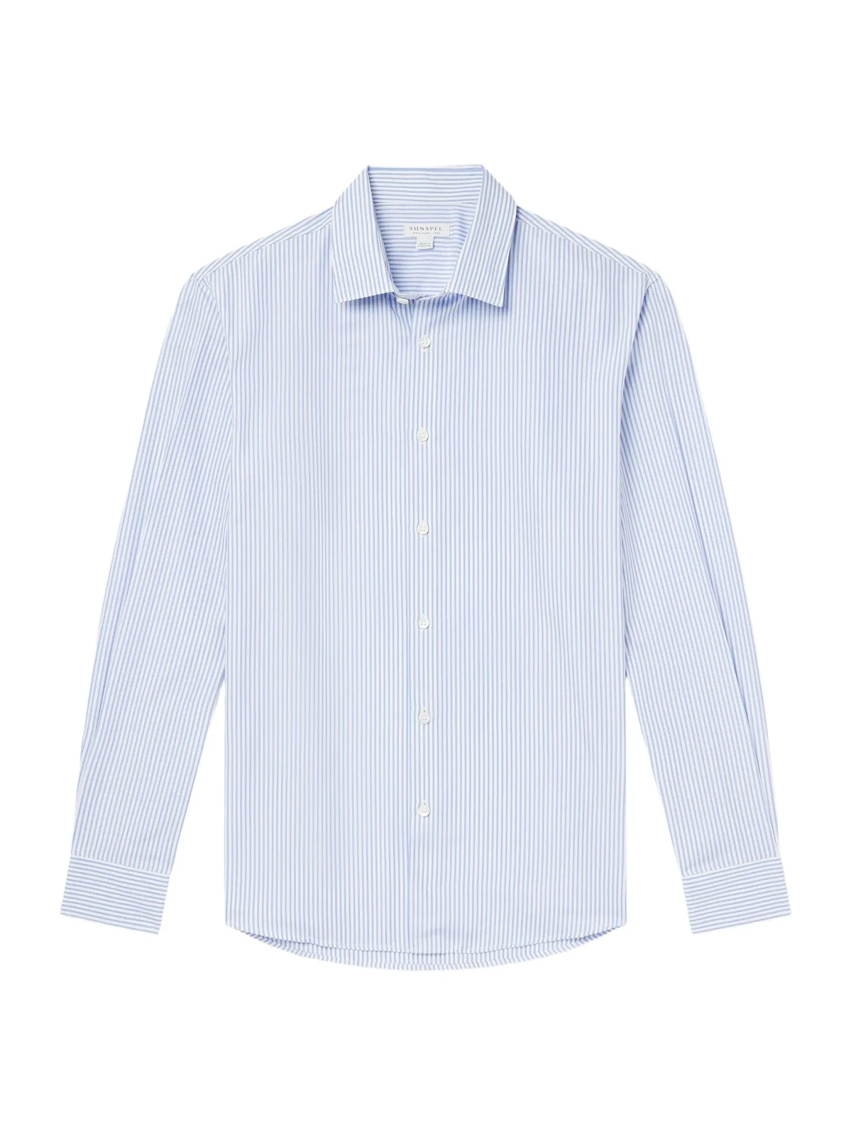 Striped Classic-Collar Cotton-Poplin Shirt - Men