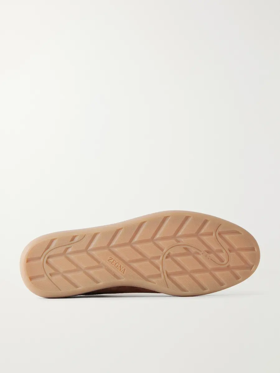 Zegna 232 Leather-Trimmed Suede Sneakers - Men | Thumbnail 3