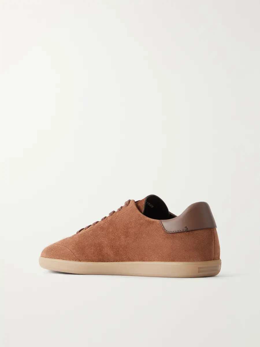 Zegna 232 Leather-Trimmed Suede Sneakers - Men | Thumbnail 4