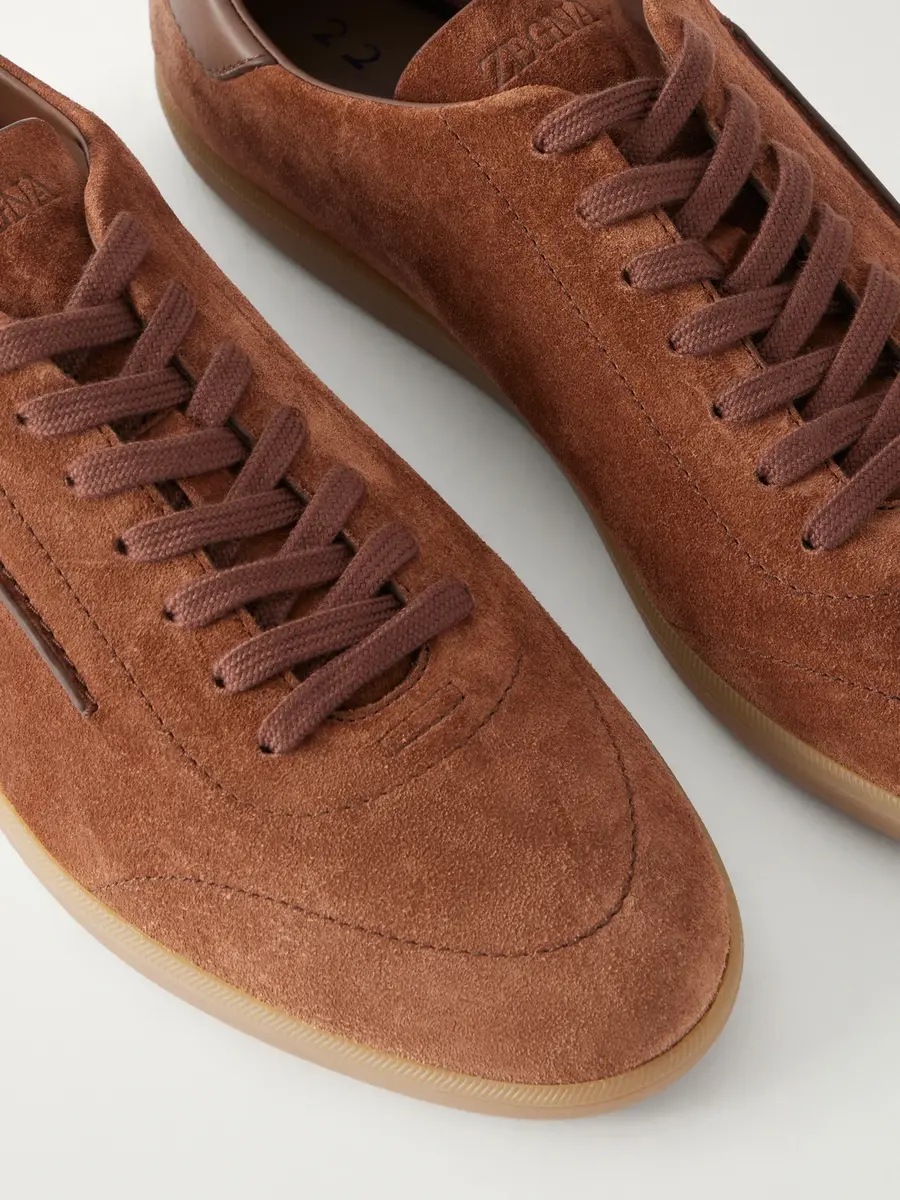 Zegna 232 Leather-Trimmed Suede Sneakers - Men | Thumbnail 5
