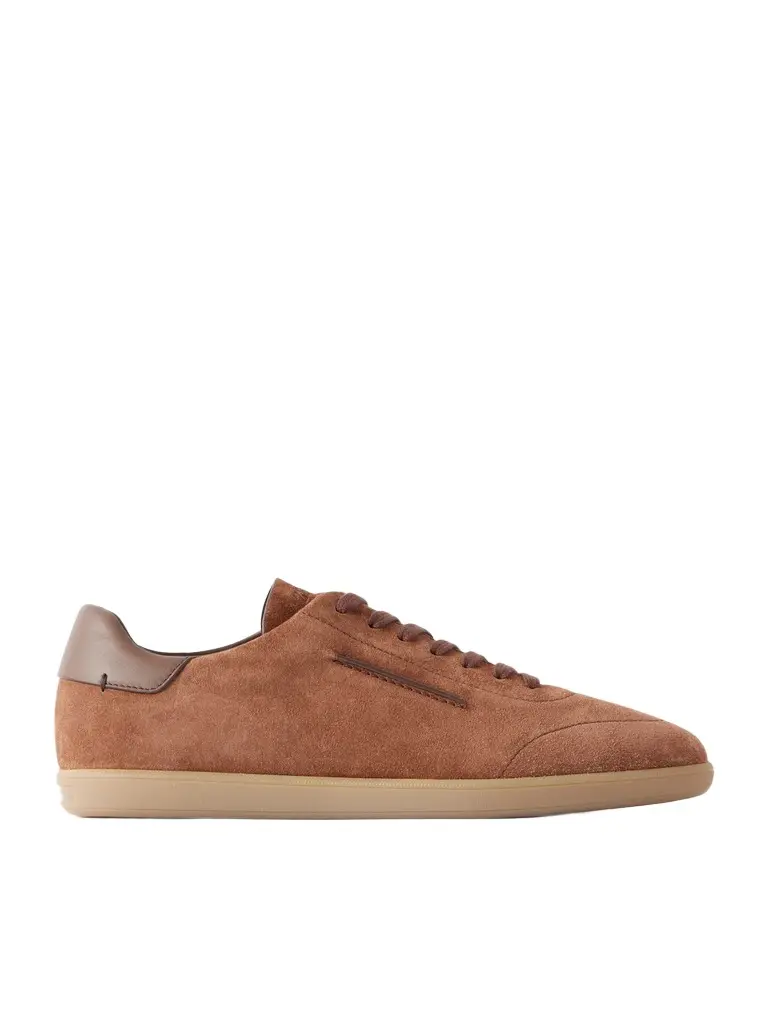 Zegna 232 Leather-Trimmed Suede Sneakers - Men